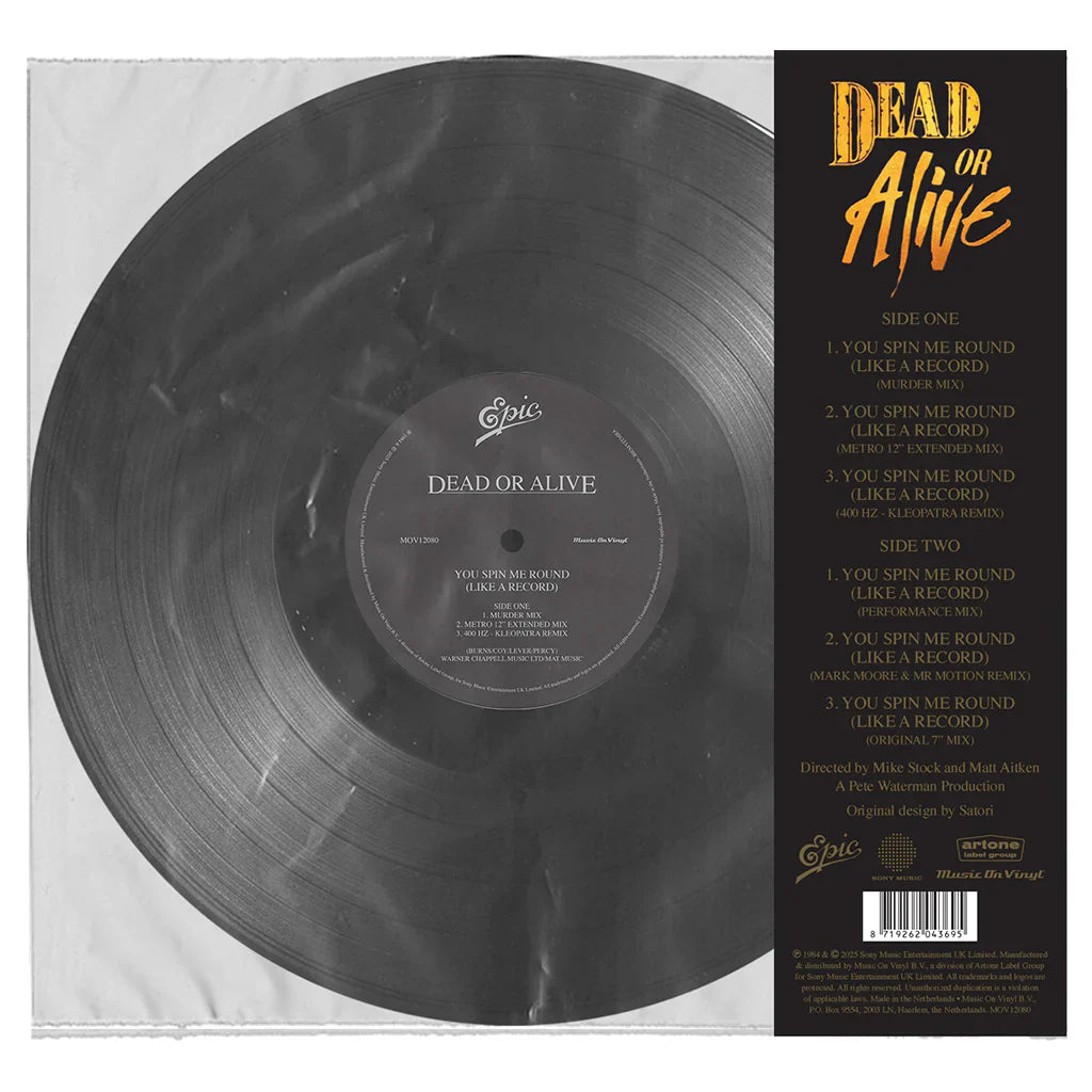 Dead Or Alive – You Spin Me Round (Like A Record) Vinyle, 12", 33 ⅓ RPM