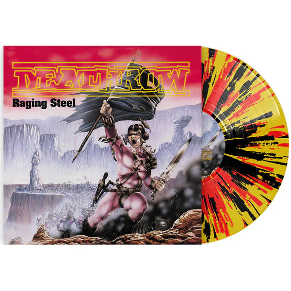 Deathrow – Raging Steel  Vinyle, LP, Album, Édition limitée, Réédition, Remasterisé, Splatter