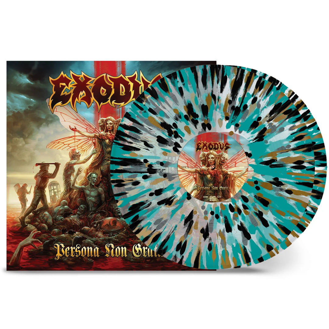 Exodus  – Persona Non Grata   2 x Vinyle, LP, Album, Repress, Édition Spéciale, Stéréo,Clear w/ Gold&amp;Black&amp;Turquoise