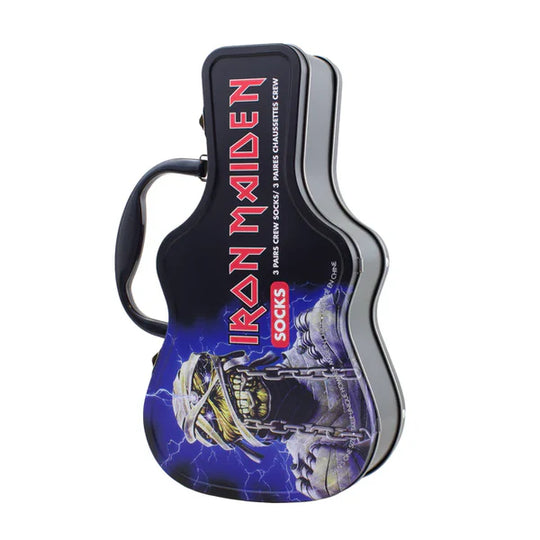 Iron Maiden - Crew Socks (3 Pack Collector Guitar Shape Tin)