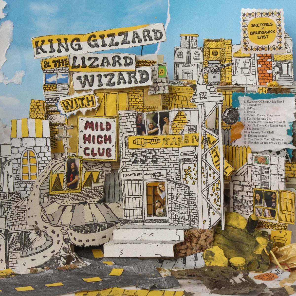 King Gizzard & the Lizard Wizard - Sketches Of Brunswick East Vinyle, LP, Album, Yellow & Black Ice Cloudy [Migraine Edition Wax]