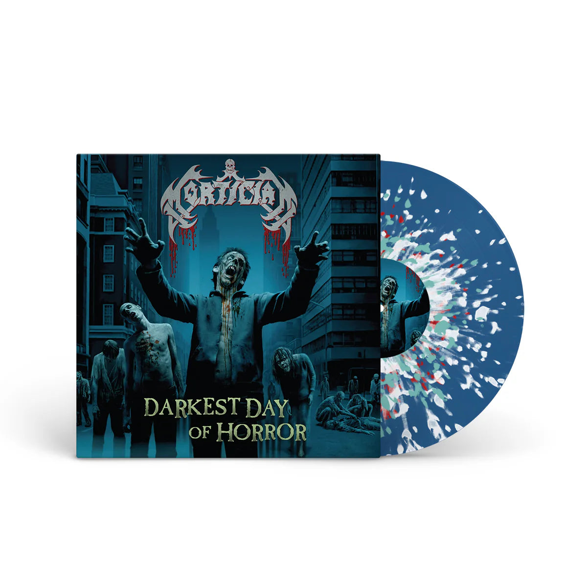 Mortician – Darkest Day Of Horror  Vinyle, LP, Album, Réédition, Sea Blue With Splatter