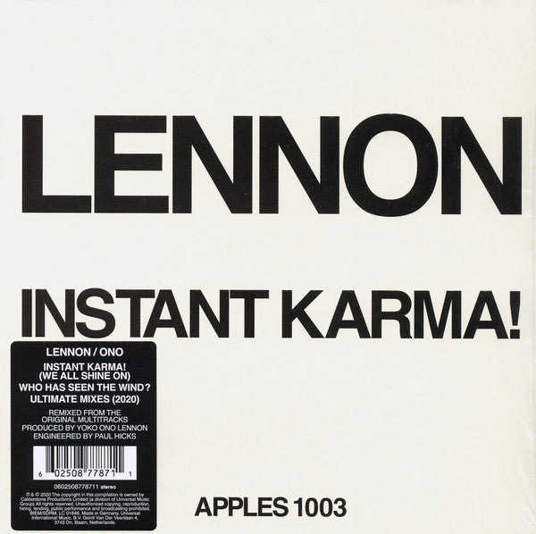 Lennon – Instant Karma!, pochette