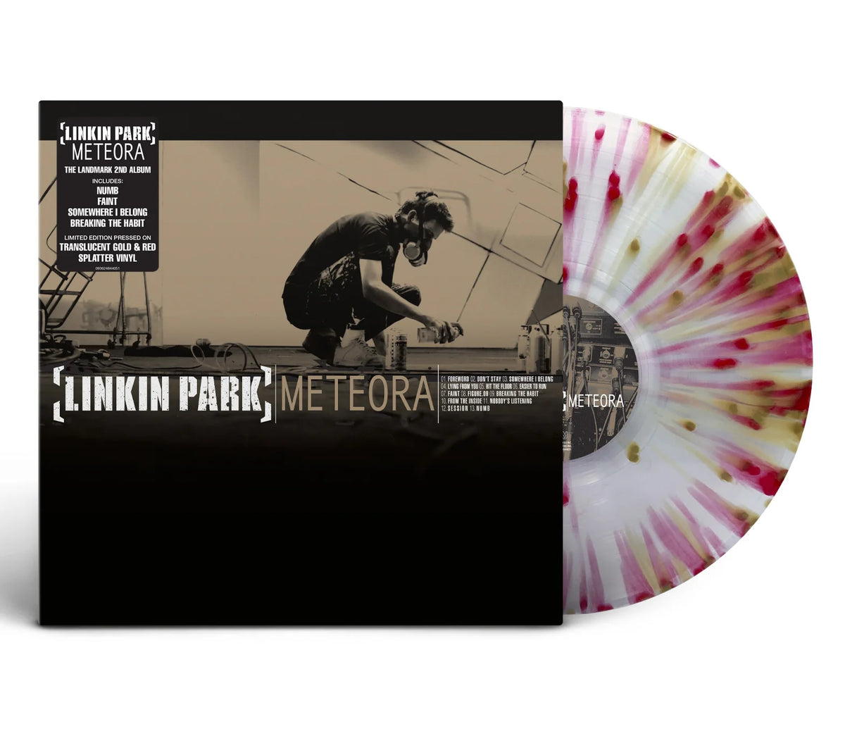 Linkin Park – Meteora  Vinyle, LP, Album, Édition Limitée, Réédition, Translucent Gold & Red Splatter