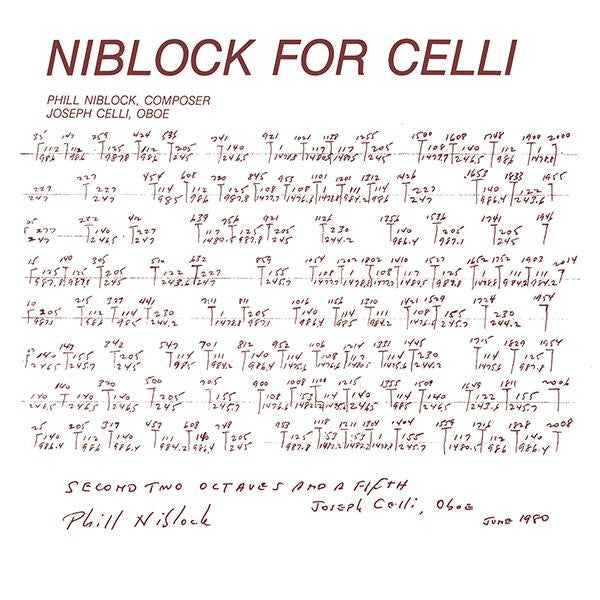 Phill Niblock, Joseph Celli – Niblock For Celli / Celli Plays Niblock, pochette