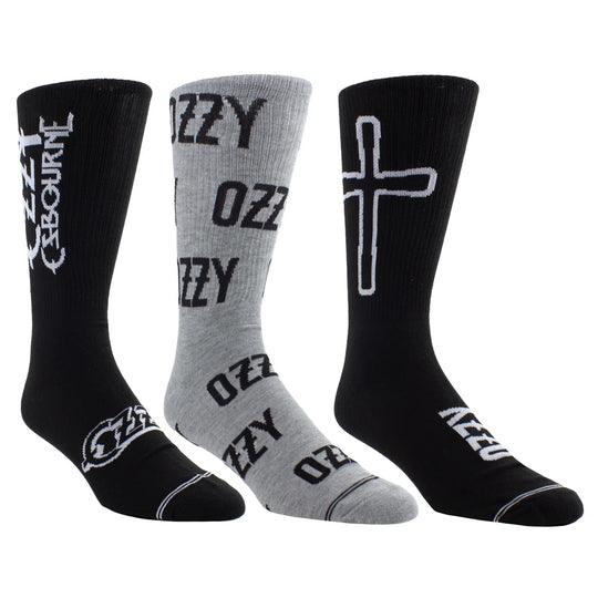 Ozzy Osbourne - Crew Socks (3 Pack Collector Guitar Shape Tin)
