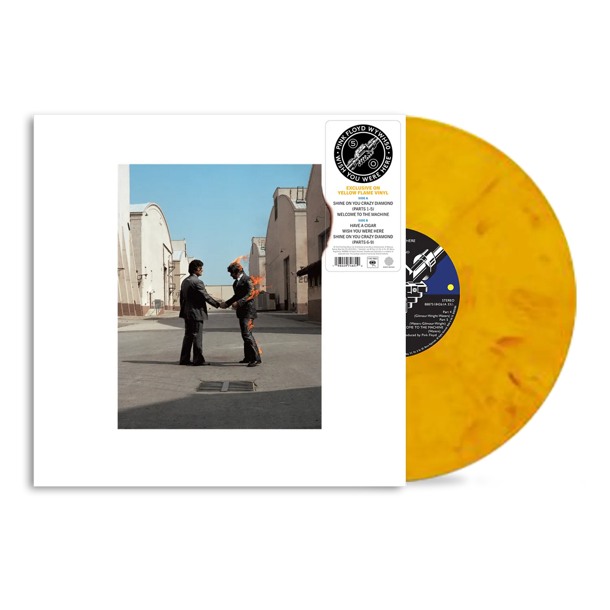 Pink Floyd – Wish You Were Here (50th Anniversary), Vinyle, LP, Album, Édition Limitée, Yellow Flame