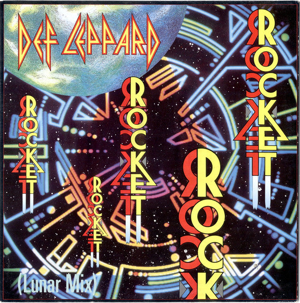 Def Leppard – Rocket (Lunar Mix) (USAGÉ) Vinyle, 12", 33 ⅓ RPM, EP, Single, Édition limitée