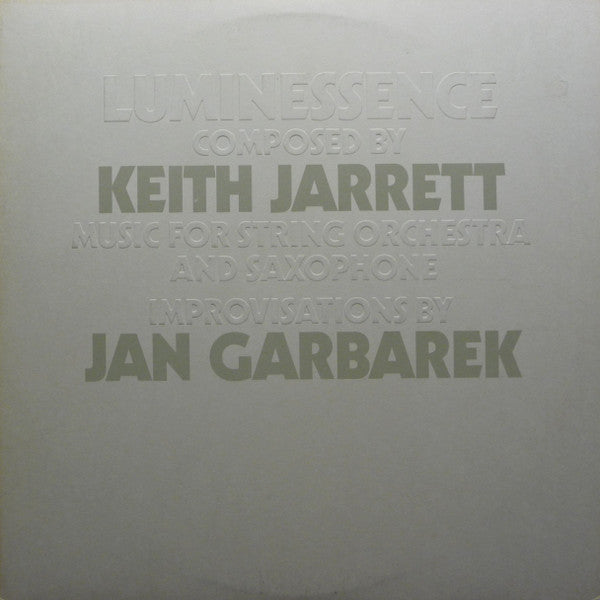 Keith Jarrett, Jan Garbarek – Luminessence (USAGÉ) Vinyle, LP, Album