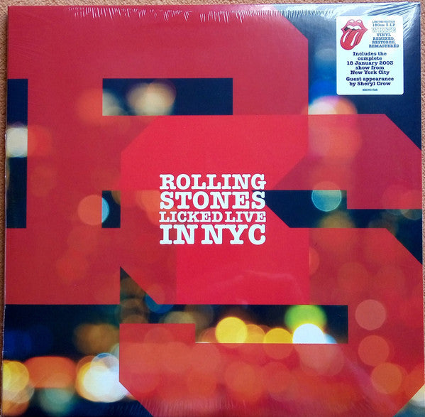 Rolling Stones – Licked Live In NYC (USAGÉ) 3 x Vinyle, LP, Album, Édition limitée, Remasterisé, Blanc, 180g