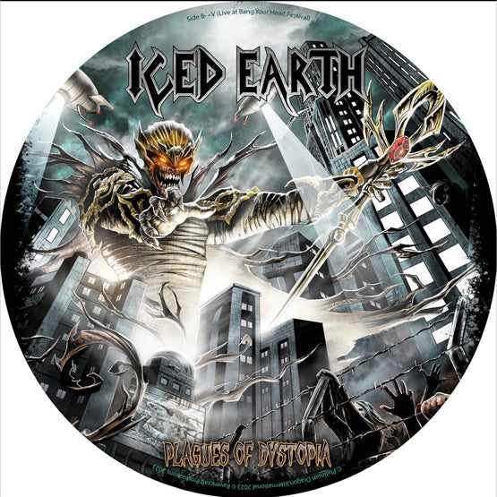 Iced Earth – Plagues Of Dystopia  Vinyle, 12", 33 ⅓ RPM, EP, Record Store Day, Picture Disc