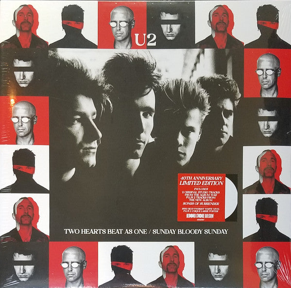 U2 – Two Hearts Beat As One / Sunday Bloody Sunday  Vinyle, 12", 45 RPM, EP, Record Store Day, Édition Limitée, Blanc, 180g