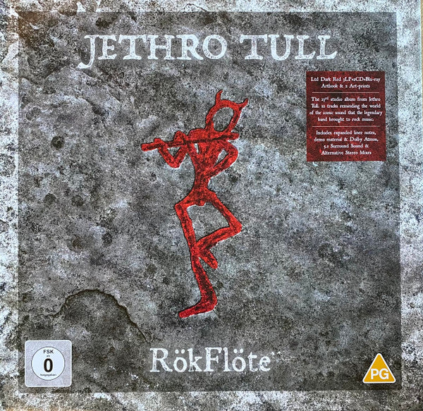 Jethro Tull – RökFlöte 2 x Vinyle, LP, Album, Dark Red + 2 x CD, Album + Blu-Ray, Coffret Artbook, Édition Limitée, Numéroté
