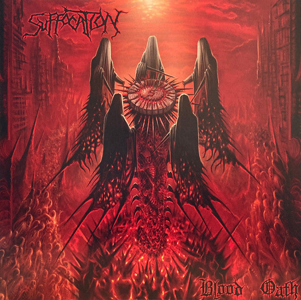 Suffocation – Blood Oath (USAGÉ) Vinyle, LP, Album, Red / Black Corona