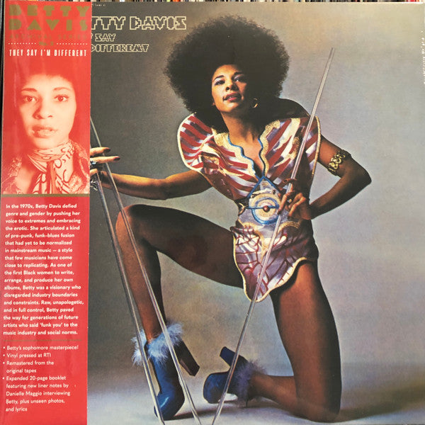 Betty Davis – They Say I'm Different  Vinyle, LP, Album, Réédition, Remasterisé, Gatefold, Obi Strip, Clear Orange