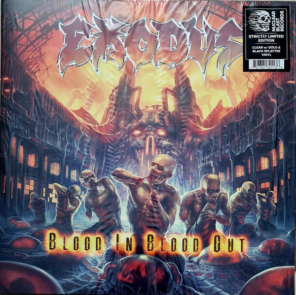 Exodus – Blood In Blood Out  2 x Vinyle, LP, Album, Édition limitée, Réédition, Clear W/ Gold & Black Splatter