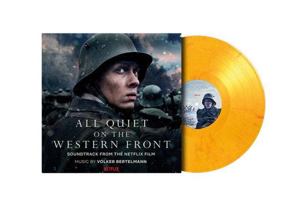 Volker Bertelmann – All Quiet On The Western Front  Vinyle, LP, Album, Édition Limitée, Repress, Flaming (Jaune Marbré)