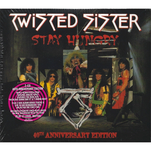 Twisted Sister – Stay Hungry 2 x CD, Album, Réédition, Remasterisé, 40e Anniversaire