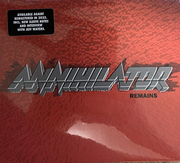 Annihilator – Remains CD, Remasterisé, Digipak