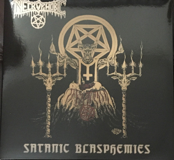 Necrophobic – Satanic Blasphemies  (USAGÉ) Vinyle, LP, Compilation, Édition limitée, Réédition, Blanc