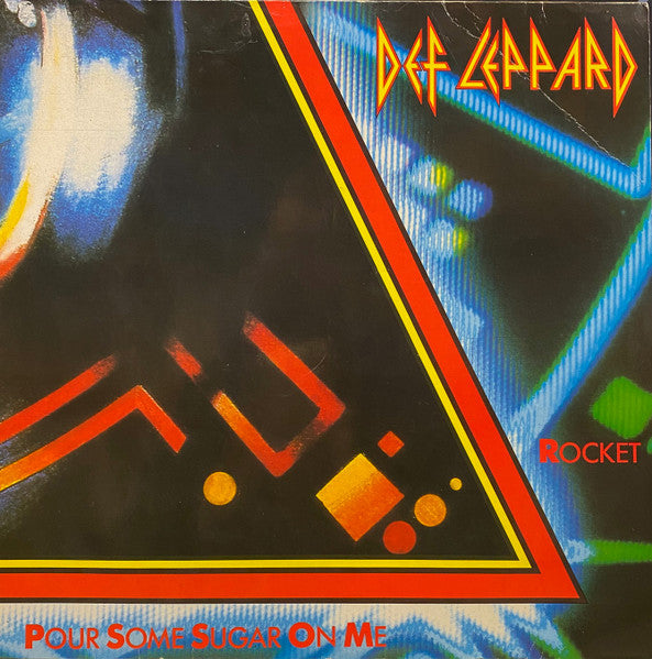 Def Leppard – Pour Some Sugar On Me / Rocket (USAGÉ) Vinyle, 12", 45 RPM, Maxi-Single