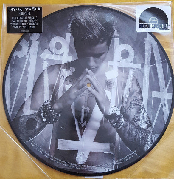 Justin Bieber – Purpose Vinyle, LP, Album, Édition limitée, Picture Disc