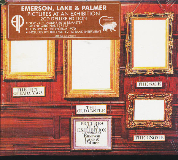 Emerson, Lake & Palmer – Pictures At An Exhibition, 2 x CD, Album, Édition Deluxe, Réédition, Remasterisé, Stéréo, Digipak