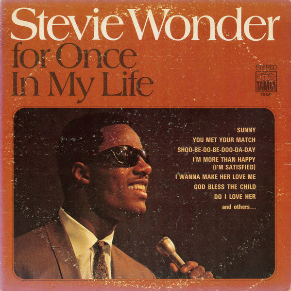 Stevie Wonder – For Once In My Life (USAGÉ) Vinyle, LP, Album, Réimpression, Stéréo