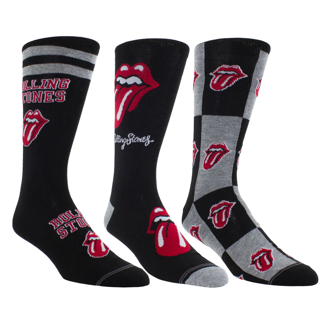 Rolling Stones - Crew Socks (3 Pack Collector Guitar Shape Tin)