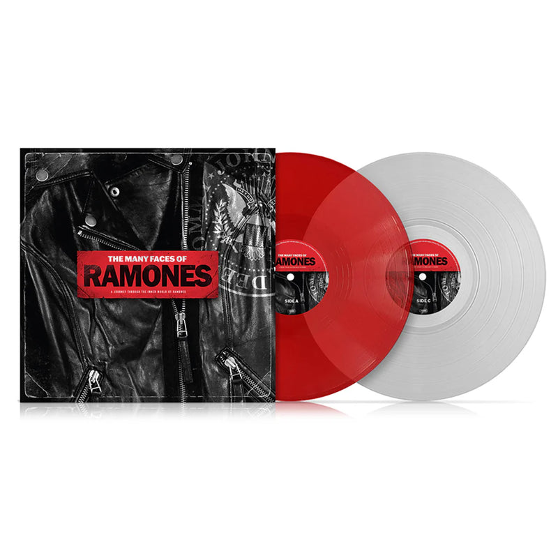 Artistes Divers – The Many Faces Of Ramones - A Journey Through The Inner World Of Ramones  2 x Vinyle, LP, Compilation, Édition Limitée, 180g, Transaprent Red & Milky Clear