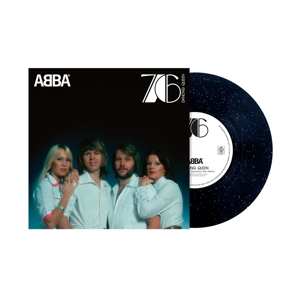 ABBA – Dancing Queen  Vinyle, 10", 45 RPM, Single, Édition limitée, Réédition, Remasterisé, Black with Sparkles, 50e anniversaire