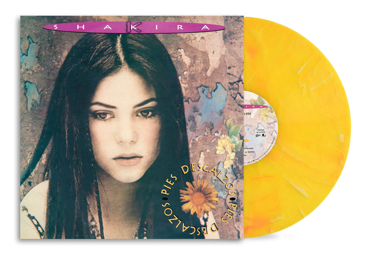 Shakira – Pies Descalzos  Vinyle, LP, Album, Édition Spéciale, 30ème Anniversaire, Yellow with Red Swirl Marble