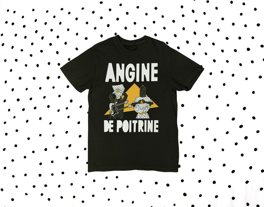 T-shirt noir Angine de Poitrine Pyramide