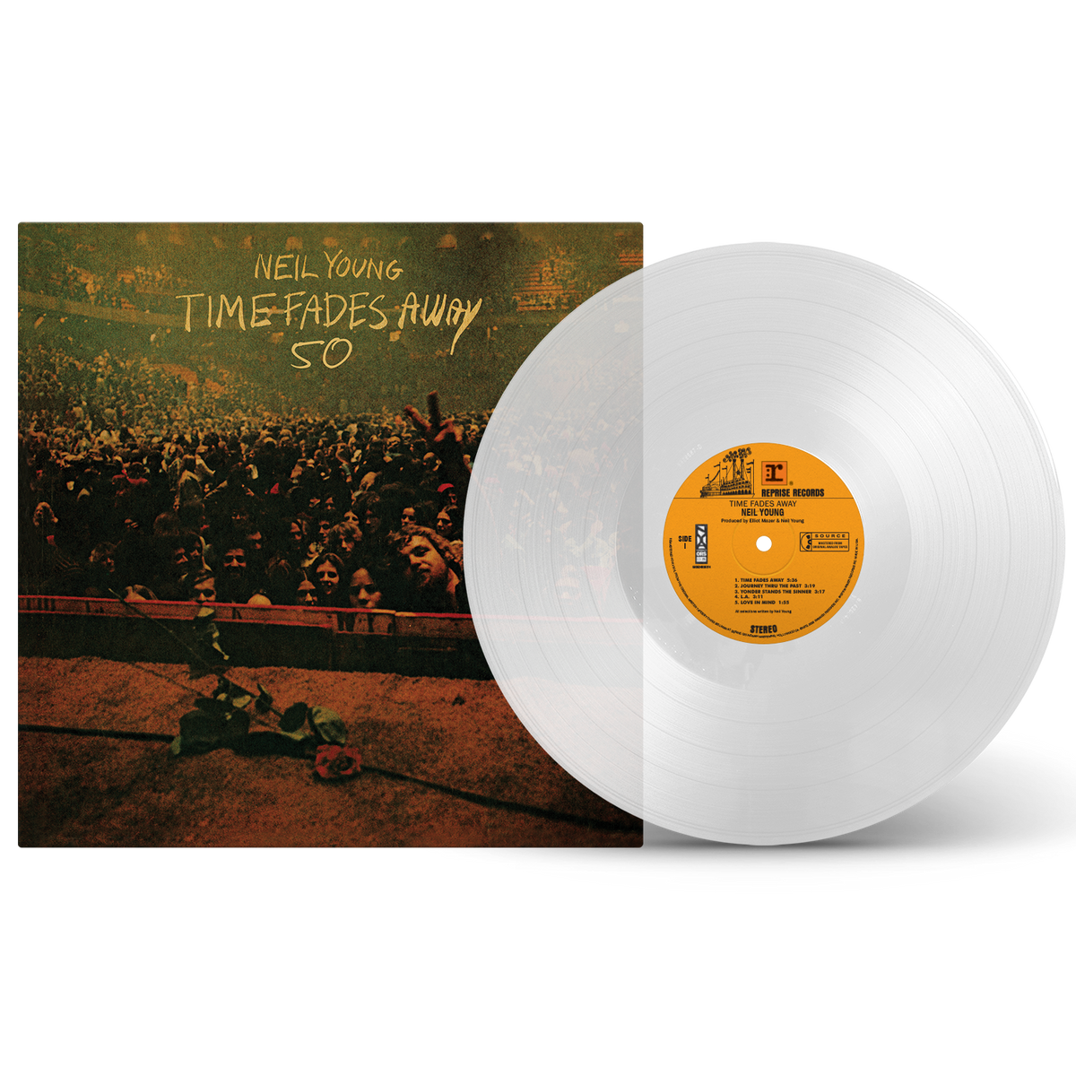 Neil Young – Time Fades Away  Vinyle, LP, Album, Édition Limitée, Réédition, 50th Anniversary, Clear