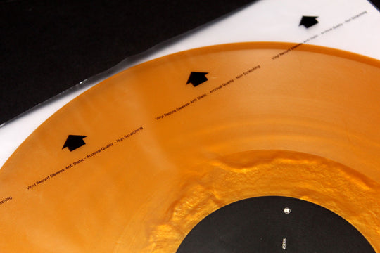 Vinyle dans une pochette en papier de riz