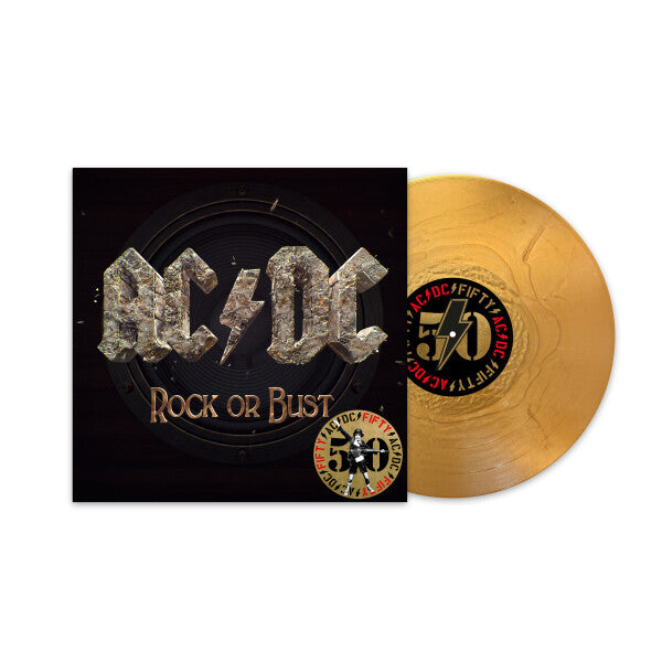 AC/DC – Rock Or Bust  Vinyle, LP, Album, Réédition, Remasterisé, Or, 180g, 50e Anniversaire