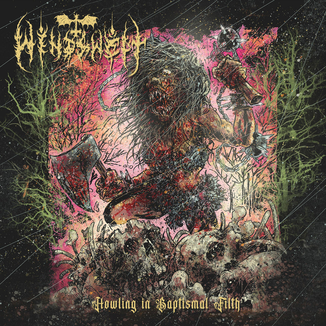 Windswept - Howling in Baptismal Filth Vinyle, LP, Album, Transparent Black Ice with Green Splatter
