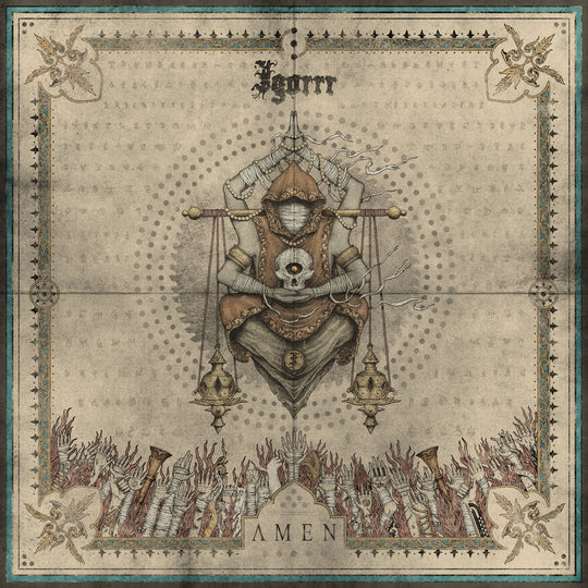 Igorrr – Amen Vinyle, LP, Album, Reddish Orange Black Yellow Marble