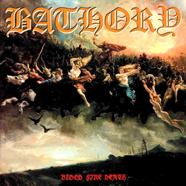 Bathory – Blood Fire Death Vinyle, LP, Album, Édition Limitée, Réédition, Remasterisé, Repress, Gold