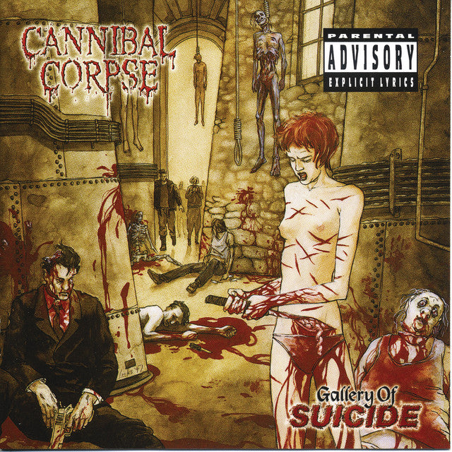 Cannibal Corpse – Gallery Of Suicide Vinyle, LP, Album, Édition limitée, Réédition, White