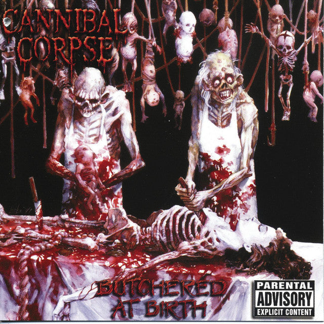 Cannibal Corpse – Butchered At Birth Vinyle, LP, Album, Réédition, Remasterisé, Édition Limitée, Sangria