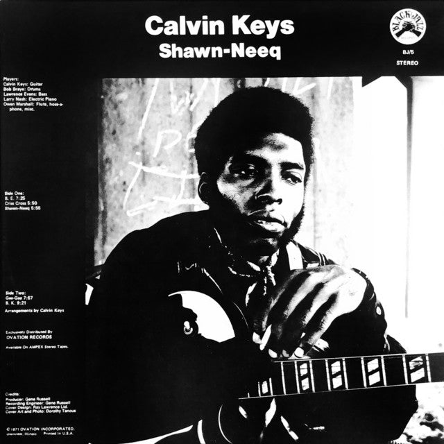 Calvin Keys – Shawn-Neeq  Vinyle, LP, Album, Édition limitée, Réédition, Remasterisé, Stéréo, Blue with Black Swirl