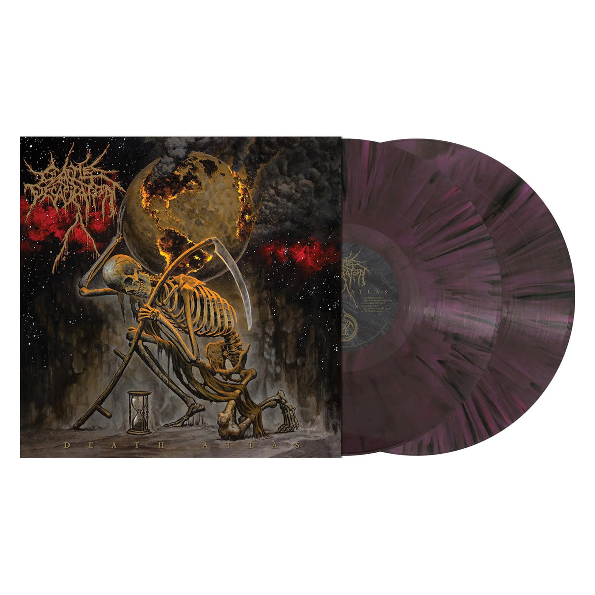 Cattle Decapitation – Death Atlas 2 x Vinyle, LP, Album, Réédition, Purple Black Marble