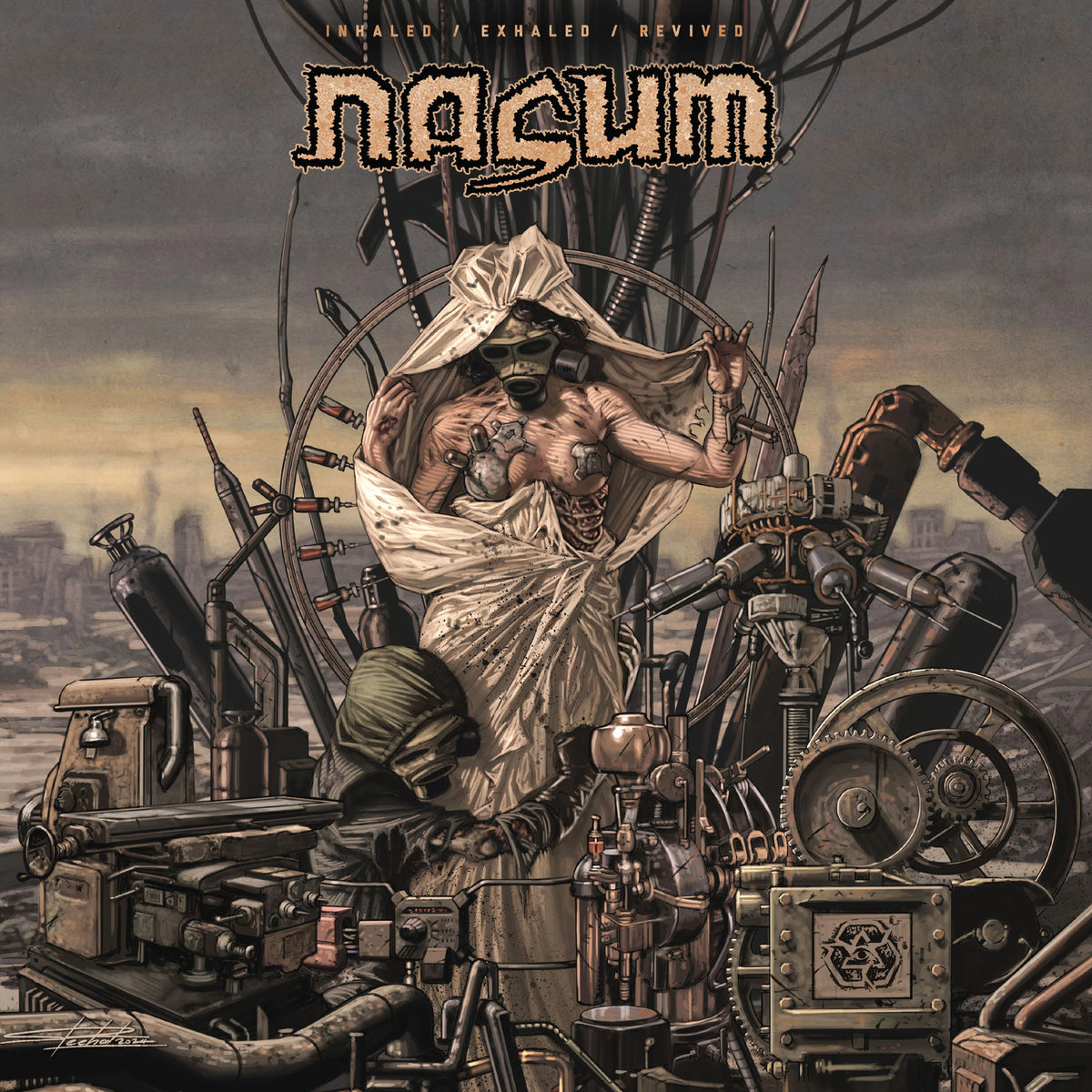 Nasum – Inhale / Exhale / Revived  2 x Vinyle, LP, Album, Réédition, Remasterisé, Translucent Gold With Splatter
