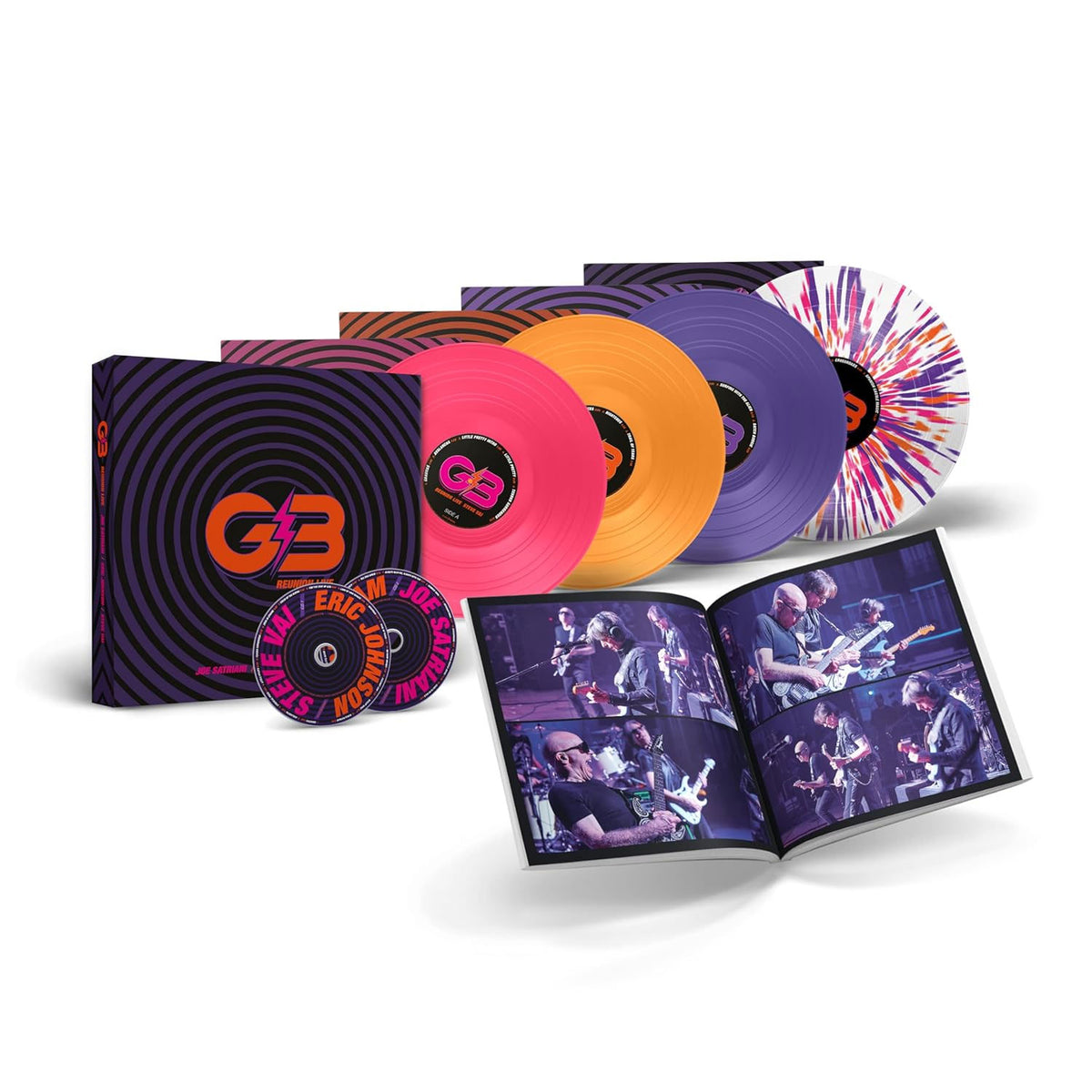 G3 - Reunion Live 4 x Vinyle, LP, Colored + 2 x CD + 64 Page Hardbound + Coffee Table Photo Book