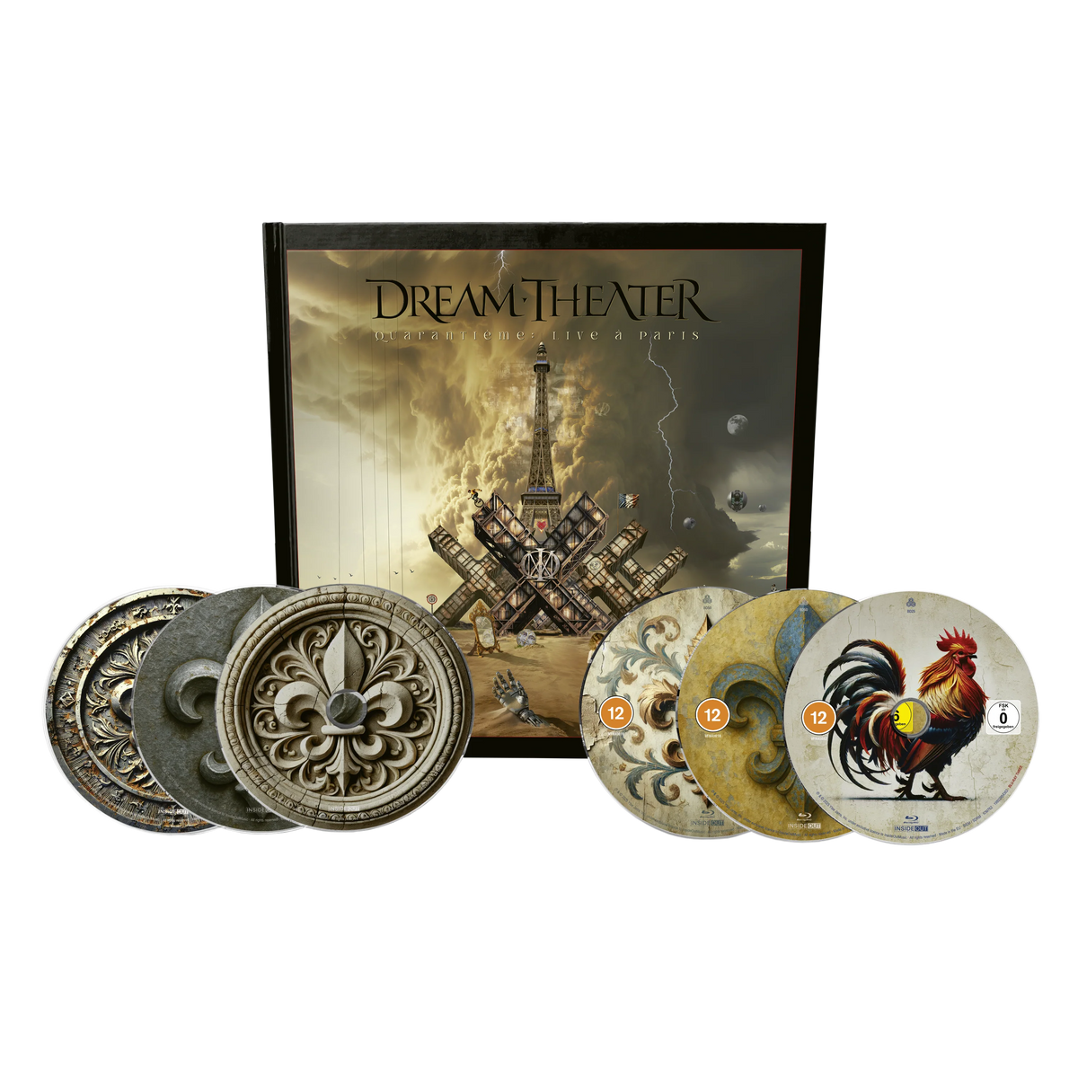 Dream Theater – Quarantième: Live à Paris  3 x CD + 3 x Blu Ray, Artbook