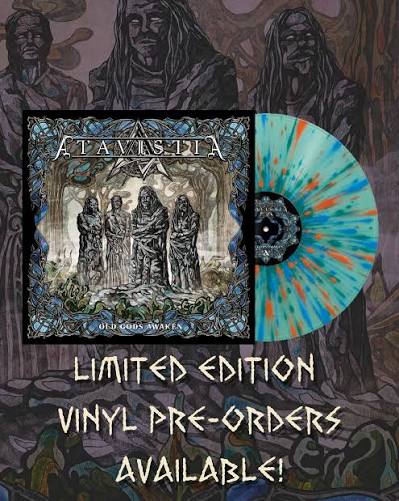 Atavistia - Old Gods Awaken Vinyle, LP, Album, Édition Limité, Cyan and Orange Splatter