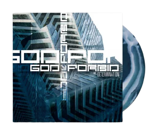 God Forbid – Determination (USAGÉ) Vinyle, LP, Album, Édition Limitée, Réédition, Remasterisé, Blue/white haze
