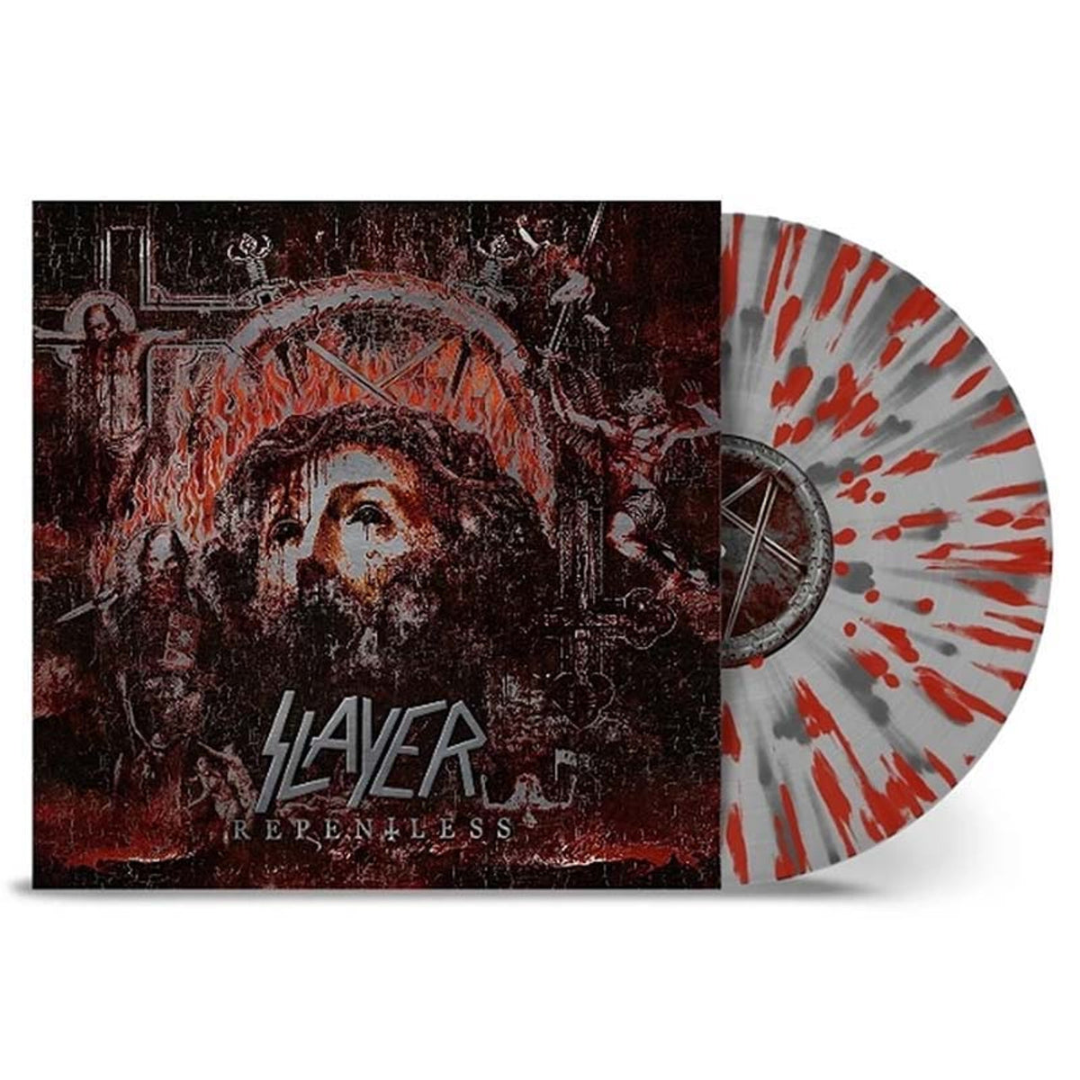 Slayer – Repentless  Vinyle, LP, Album, Édition limitée, Réédition, Crystal Clear with Silver & Red Splatter