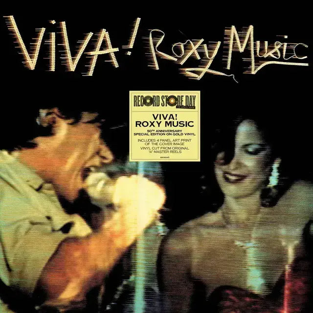 Roxy Music – Viva ! Roxy Music Vinyle, LP, Album, RSD, Réédition, Édition spéciale, Or, 50e anniversaire